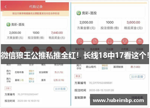 微信狼王公推私推全红！长线18中17看这个！